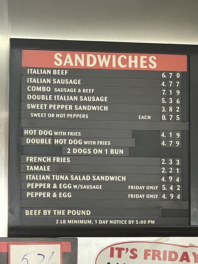 Johnnie's Beef Menu - Image 4